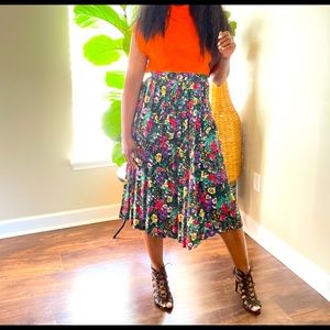 Floral A-Line Skirt